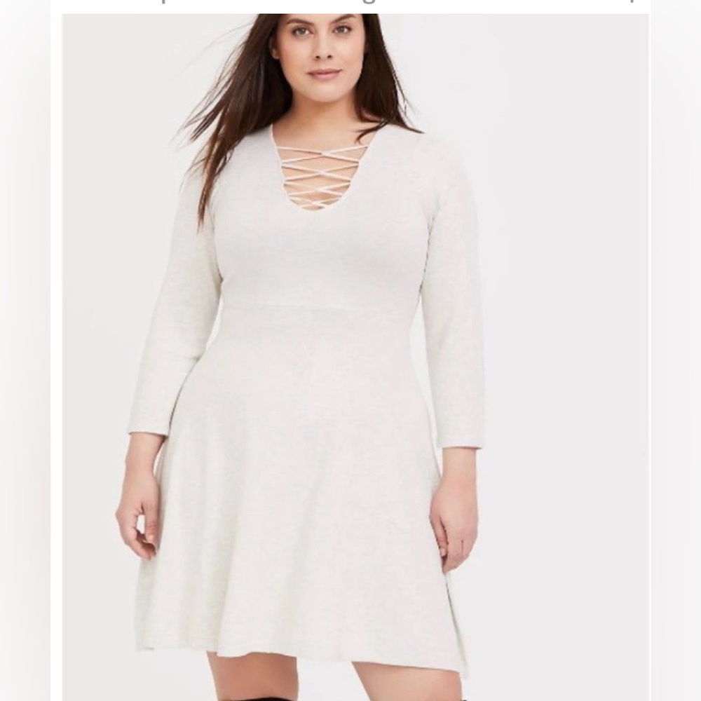 Torrid Front Lattice Sweater Dress